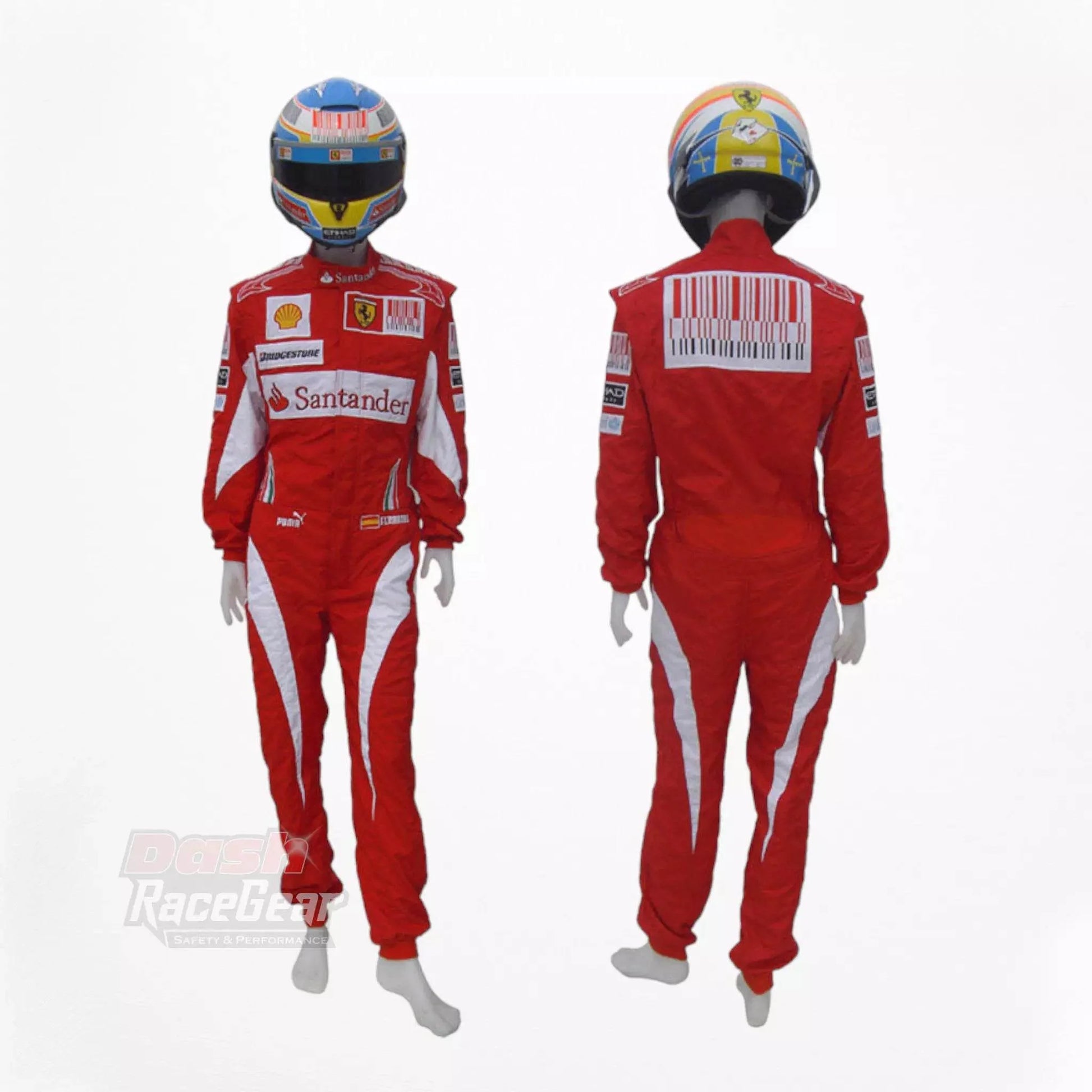 2010 Fernando Alonso Ferrari F1 Embroidered Racing Suit - Dash Racegear Store