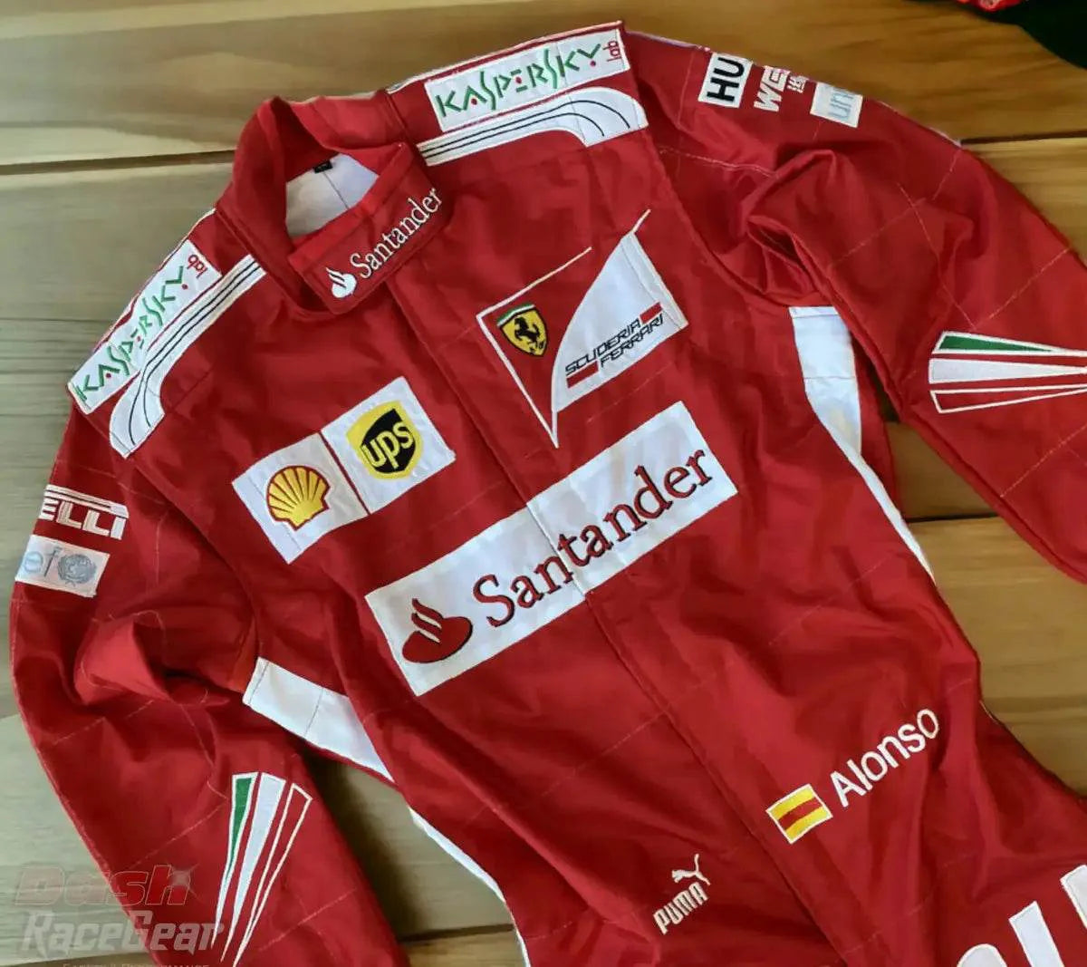 2014 Fernando Alonso Ferrari F1 Embroidered Racing Suit - Dash Racegear Store