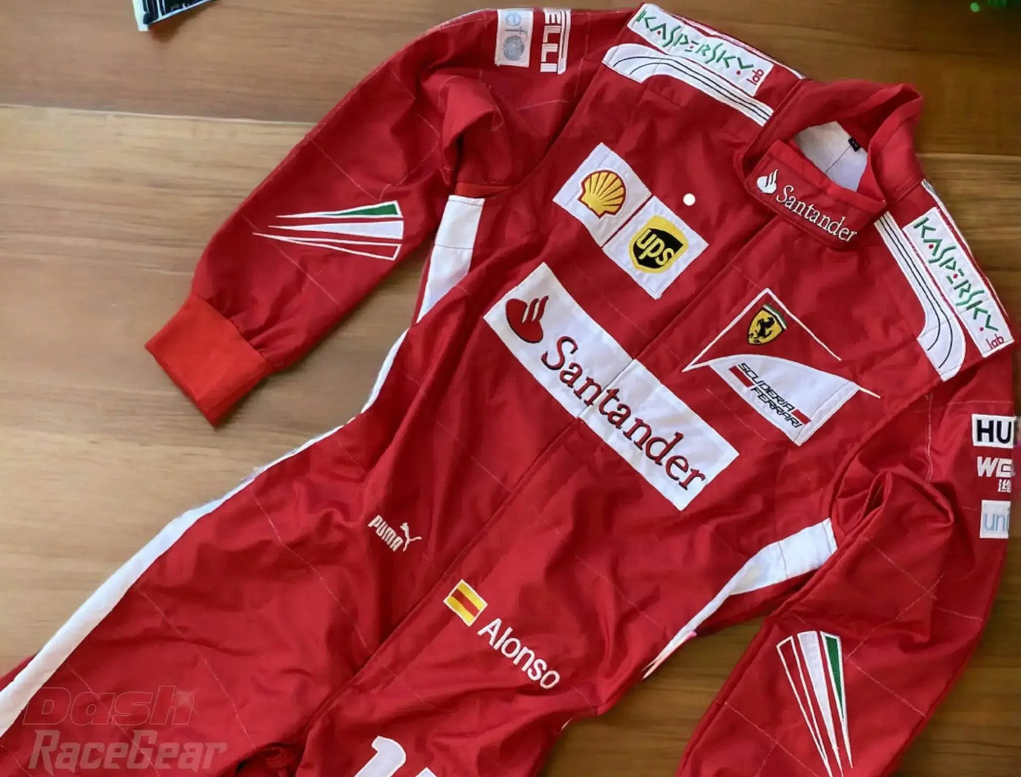 2014 Fernando Alonso Ferrari F1 Embroidered Racing Suit - Dash Racegear Store