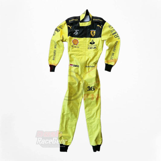 2022 Charles Leclerc Ferrari F1 Embroidered Racing Suit - MONZA GP - Dash Racegear Store
