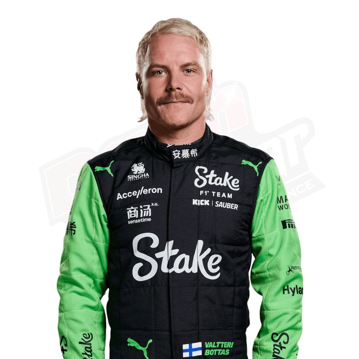 2024 Valtteri Bottas Zhou Guanyu Kick Sauber F1 Team Stake Race Suit - Dash Racegear Store