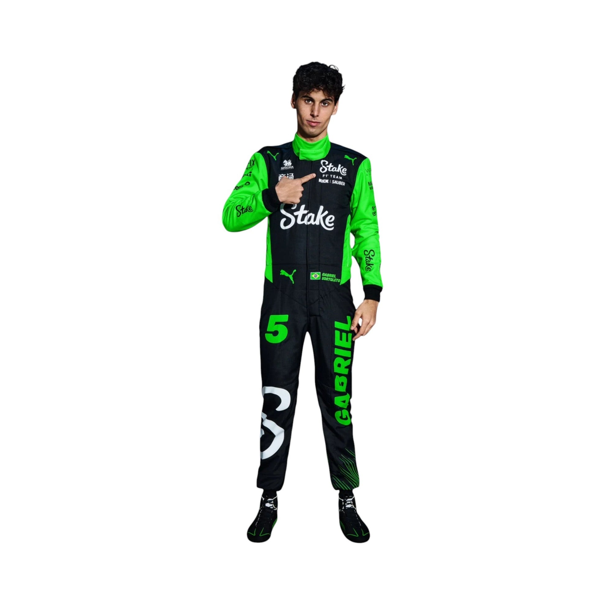 2025 Gabriel Bortoleto kick Sauber f1 Race Suit - Sigmaindustriesltd