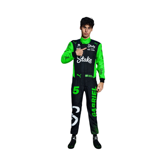 2025 Gabriel Bortoleto kick Sauber f1 Race Suit - Sigmaindustriesltd