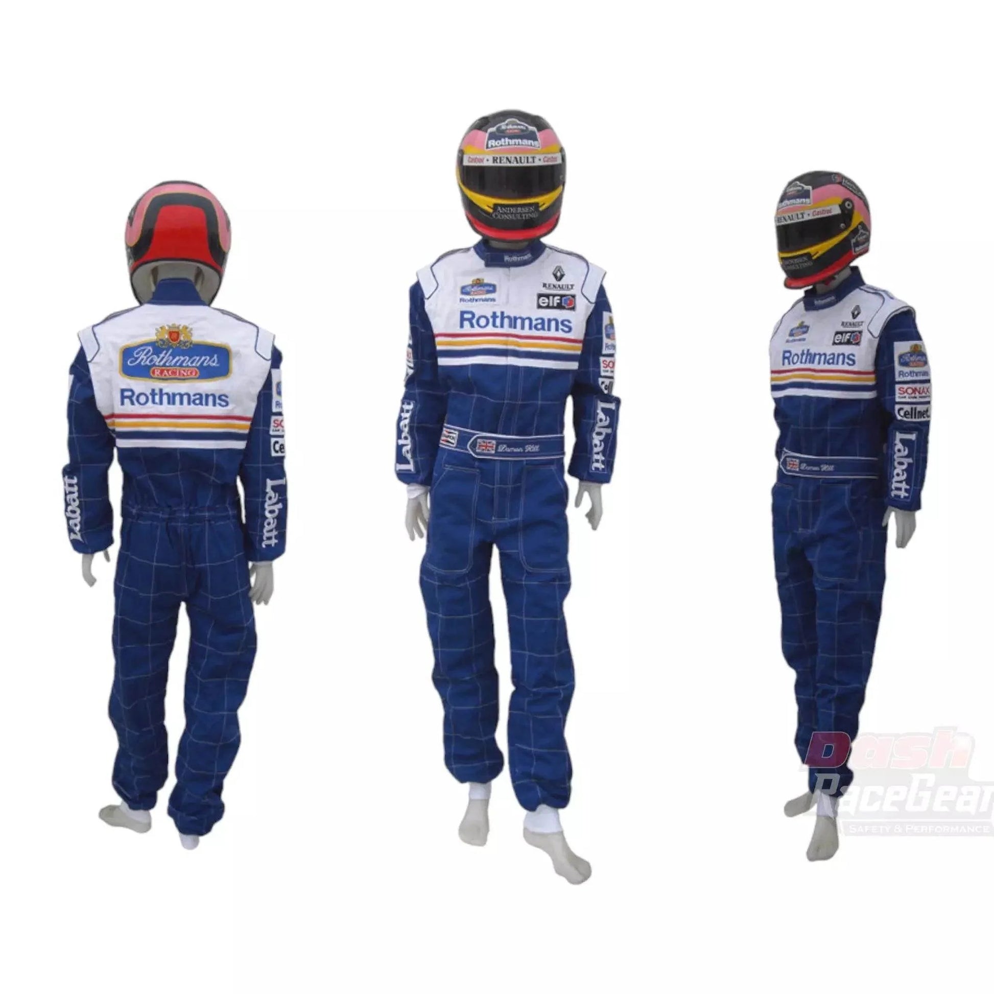 Jaques Villeneuve 1997 Replica F1 Embroidered Racing suit / Williams F1 - Dash Racegear Store