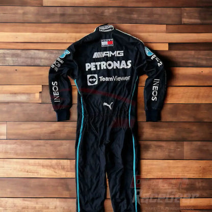 2022 Lewis Hamilton Mercedes Benz F1 Embroidered Race Suit - Dash Racegear Store