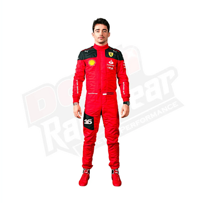 New Charles Leclerc 2023 Race Suit Ferrari F1 - Dash Racegear Store