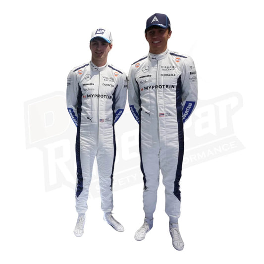 2024 Alex Albon Logan Sargeant Williams F1 Team Race Suit - Dash Racegear Store
