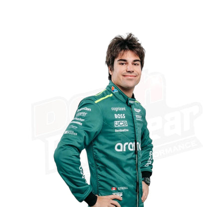 2024 Aston Martin Fernando Alonso Lance Stroll F1 Team Race Suit - Dash Racegear Store