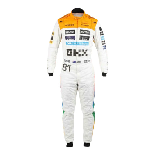 NEW MCLAREN SILVERSTONE OSCAR PIASTRI 2023 F1 TEAM RACE SUIT KIDS
